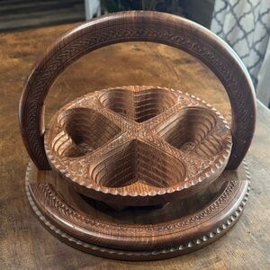 Wooden Heart Basket
